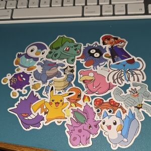 20 PCs Colorful Pokemon Character Stickers